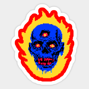 Space Zombie 8-Bit Sticker